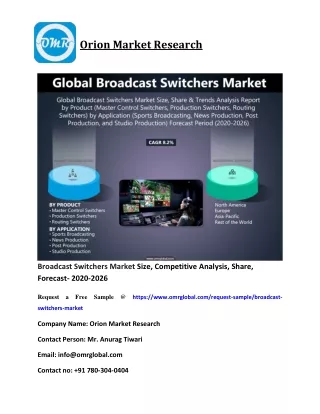 Broadcast Switchers Market Size, Competitive Analysis, Share, Forecast- 2020-2026