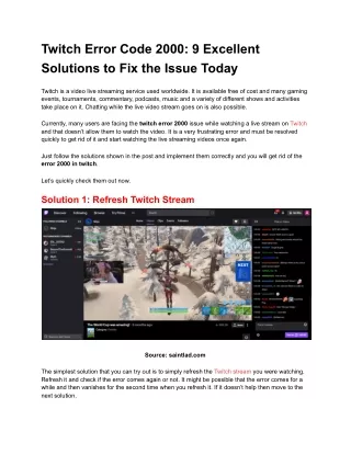 twitch error code 2000 9 excellent solutions