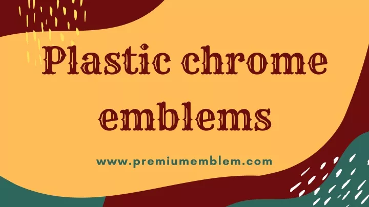 plastic chrome emblems