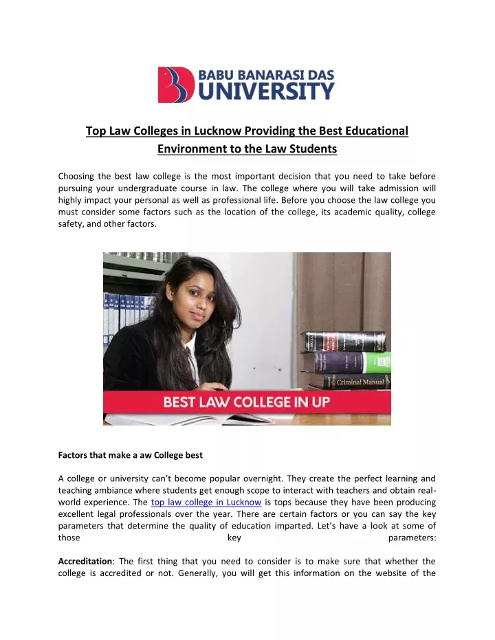 top law colleges in lucknow providing the best