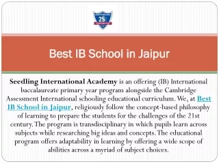 best ib school in jaipur