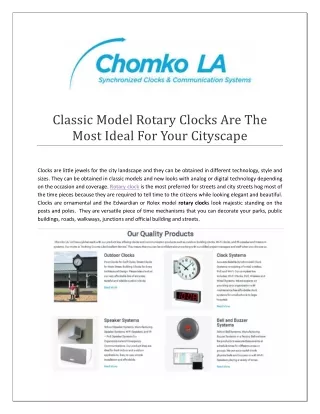 classic model rotary clocks are the most ideal