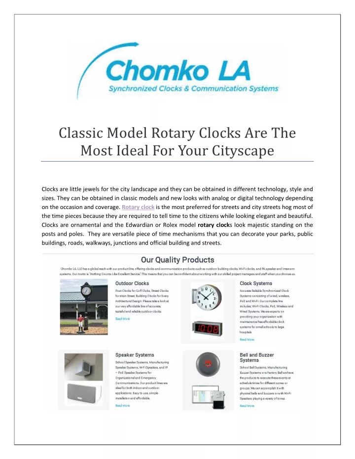 classic model rotary clocks are the most ideal