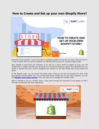 how to create and set up your own shopify store