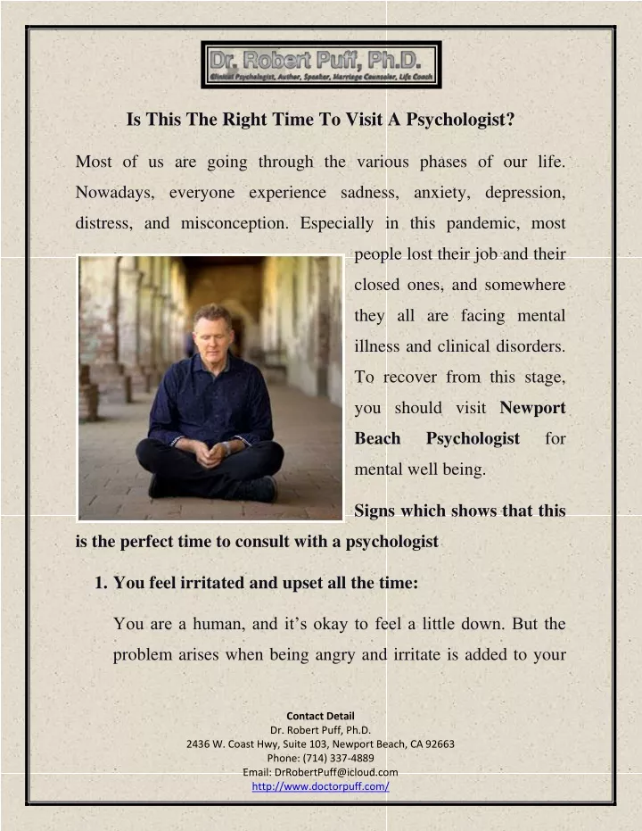 is this the right time to visit a psychologist