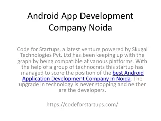 Android App Development Company Noida