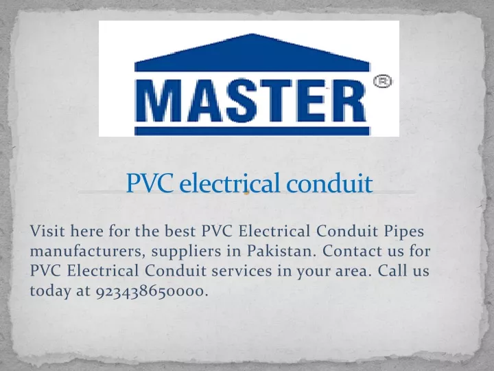 pvc electrical conduit