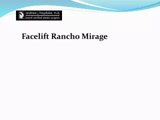 facelift in rancho mirage