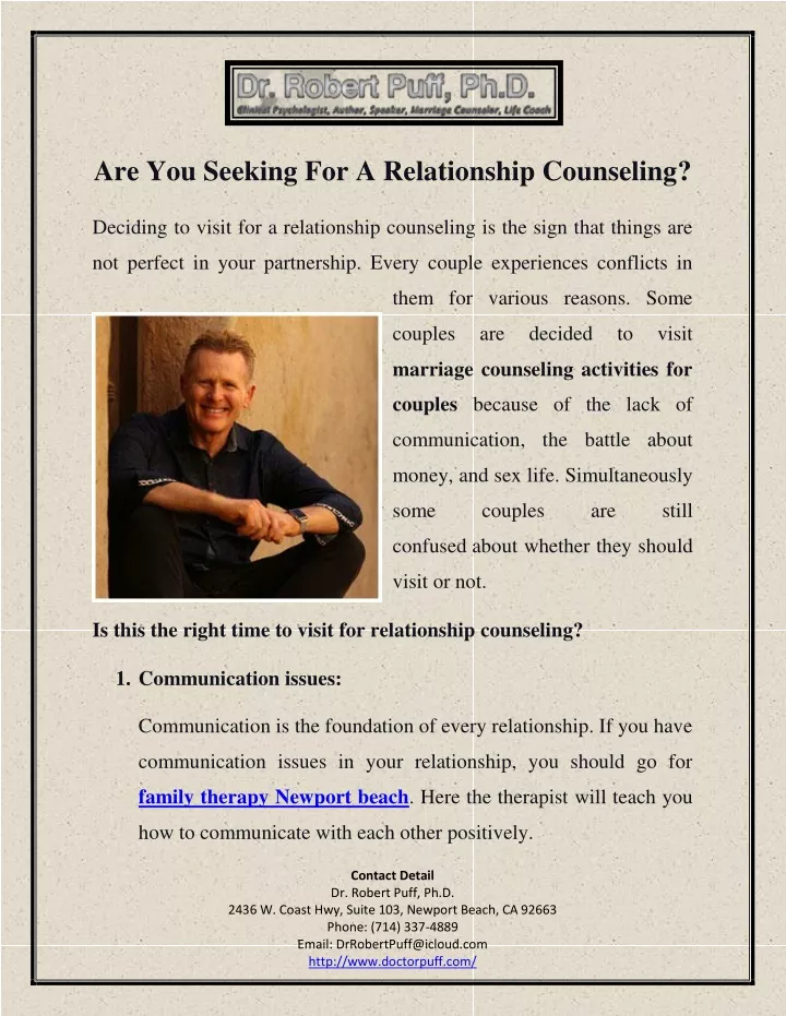 are you seeking for a relationship counseling