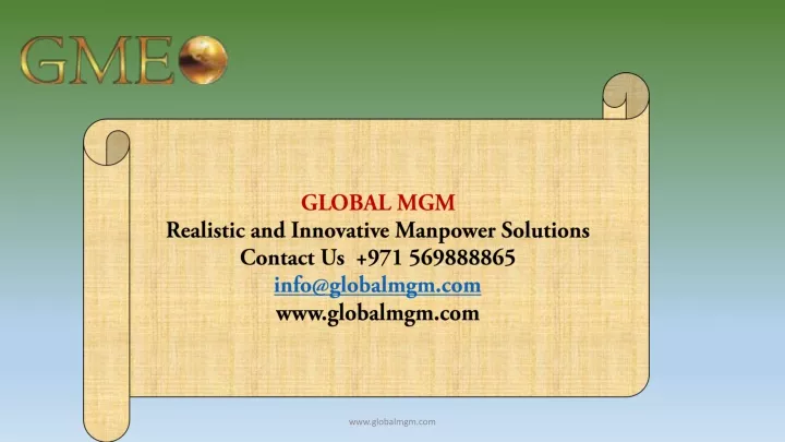global mgm realistic and innovative manpower