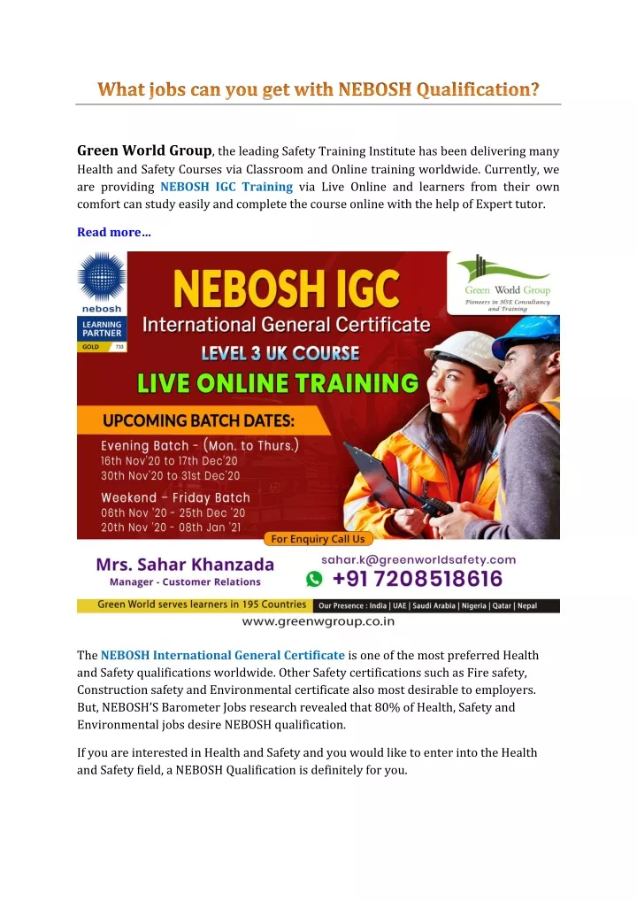 green world group the leading safety training