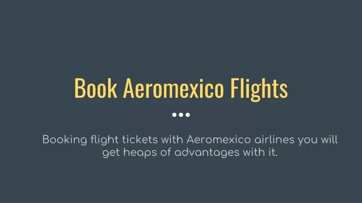 book aeromexico flights
