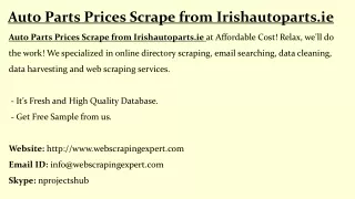 auto parts prices scrape from irishautoparts ie