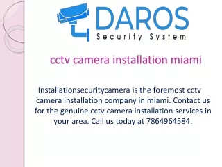 cctv camera installation miami