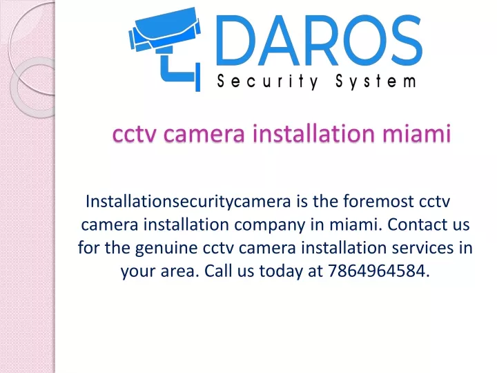 cctv camera installation miami