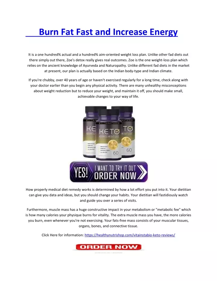 burn fat fast and increase energy