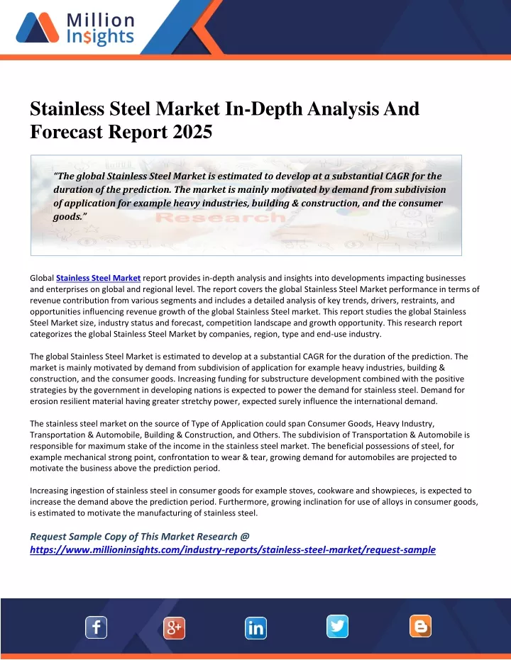 stainless steel market in depth analysis