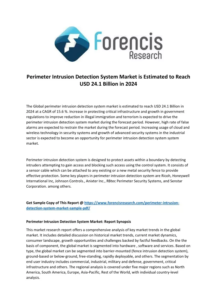 perimeter intrusion detection system market