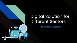 digital solution for different sectors