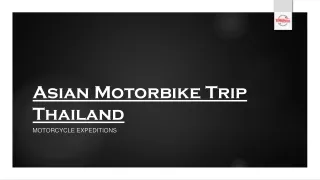 Asian Motorbike Trip Thailand