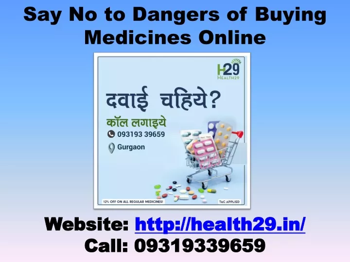 say no to dangers of buying medicines online