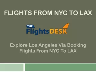 Flights From NYC To LAX