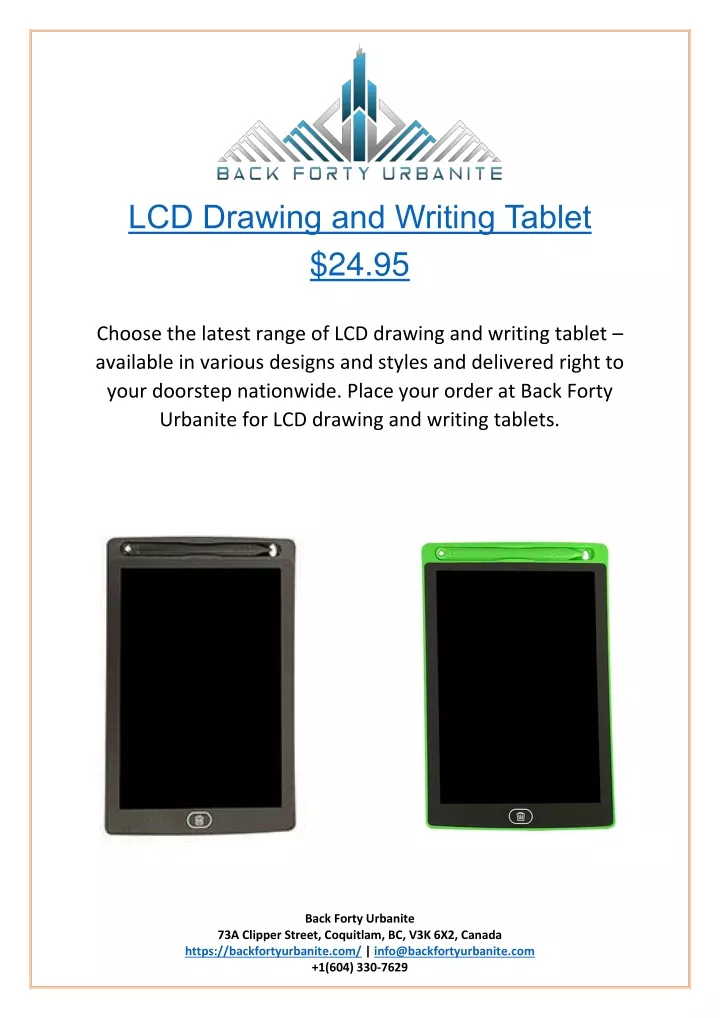 lcd drawing and writing tablet 24 95
