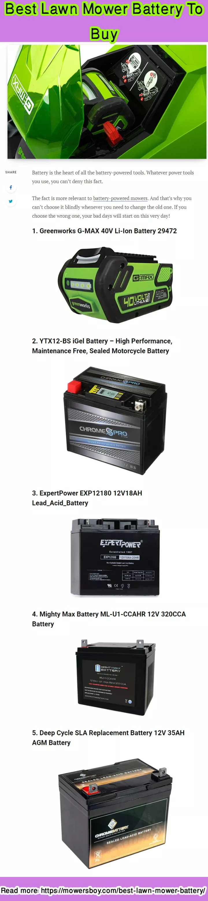 best lawn mower battery to buy