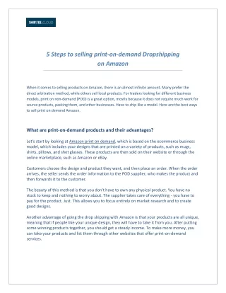 5 steps to selling print on demand dropshipping