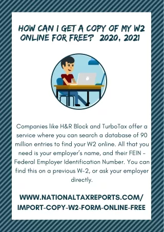 how can i get a copy of my w2 online for free