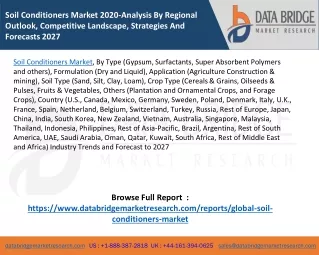 soil conditioners market 2020 analysis