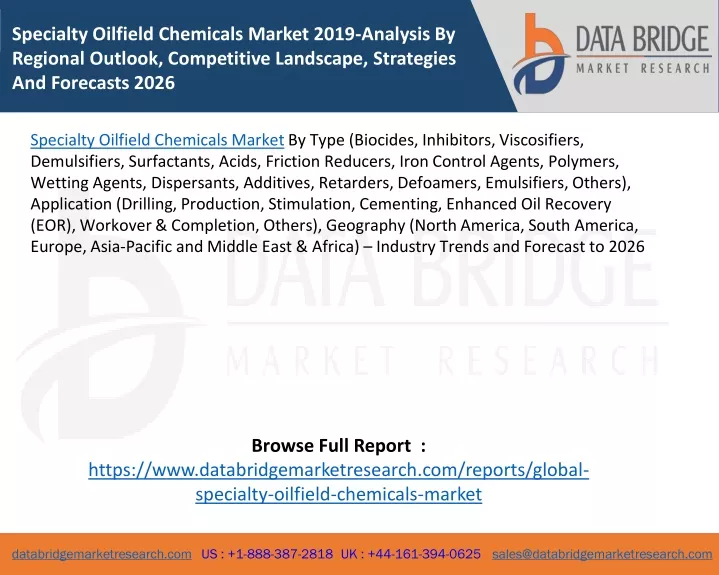 specialty oilfield chemicals market 2019 analysis