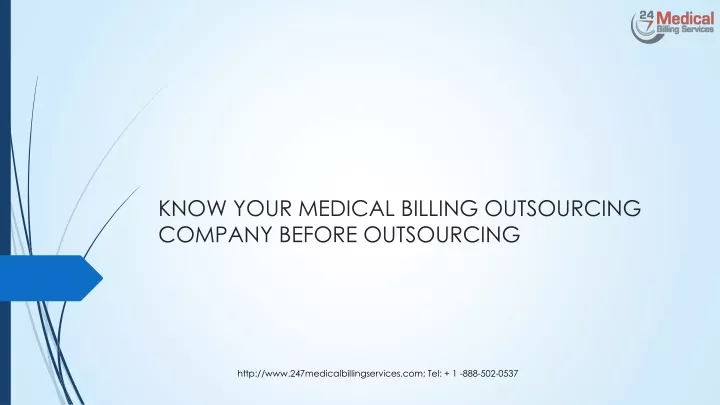 know your medical billing outsourcing company before outsourcing