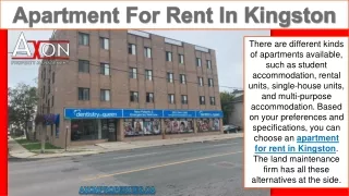 there are different kinds of apartments available