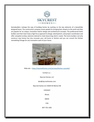 Kitchen Remodeling Chicago | Skycrest Homes