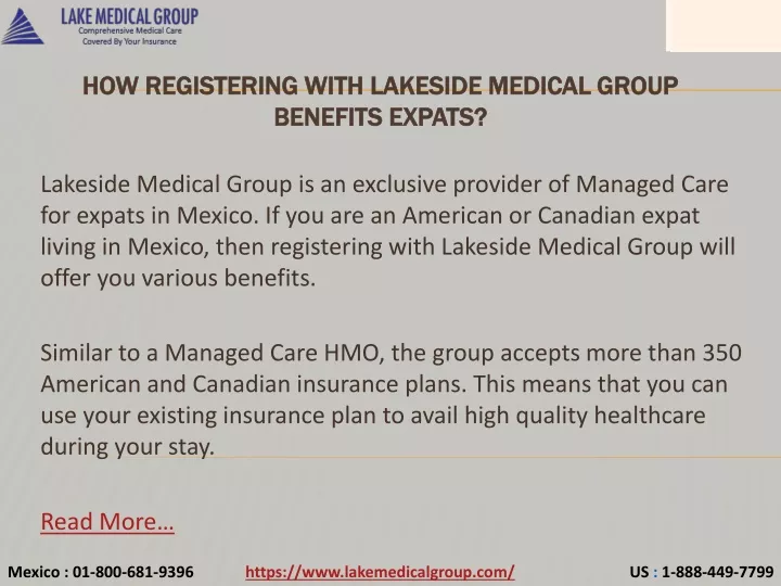 how registering with lakeside medical group benefits expats