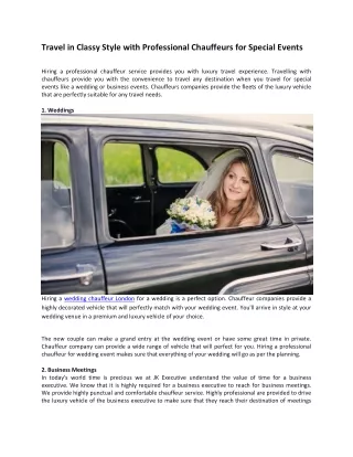 travel in classy style with professional