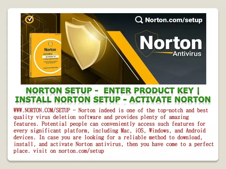 norton setup enter product key install norton