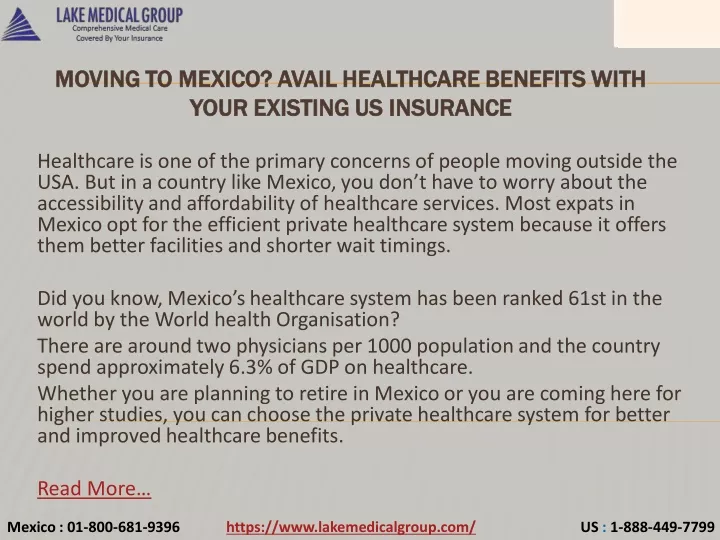 moving to mexico avail healthcare benefits with