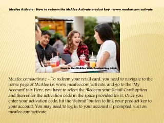 mcafee activate how to redeem the mcafee activate