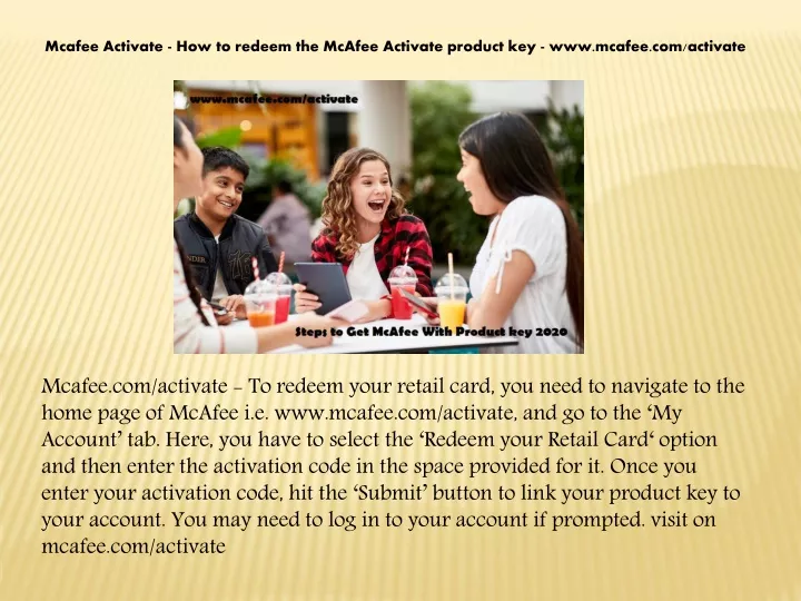 mcafee activate how to redeem the mcafee activate