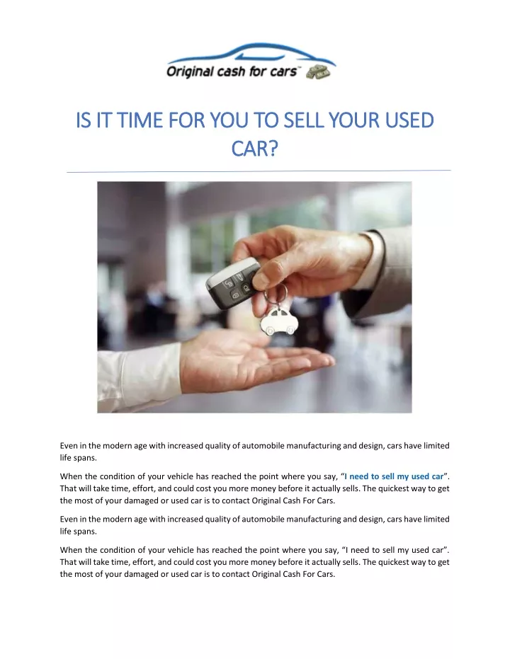 is it time for you to sell your is it time
