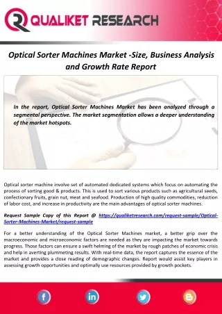 optical sorter machines market size business