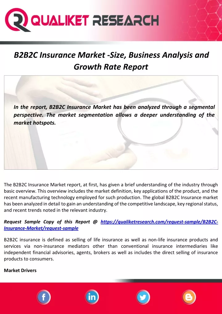 b2b2c insurance market size business analysis