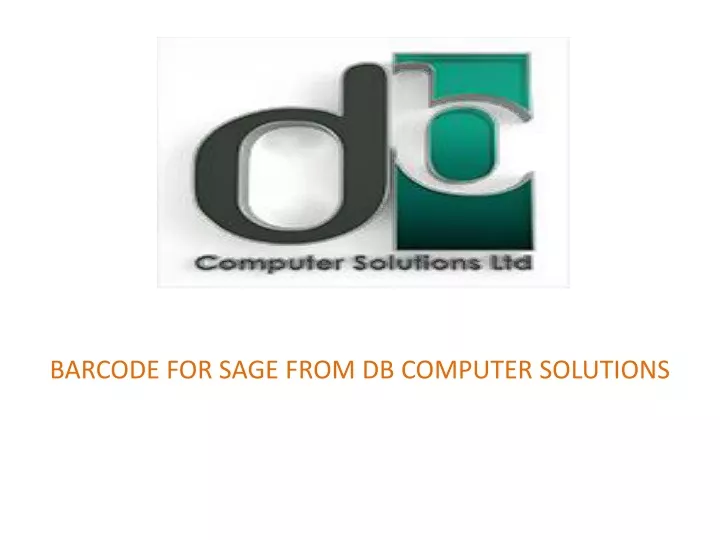 barcode for sage from db computer solutions