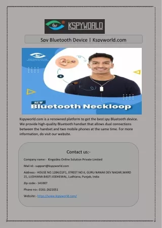 spy bluetooth device kspyworld com