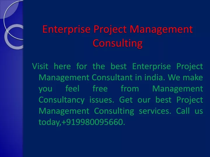enterprise project management consulting