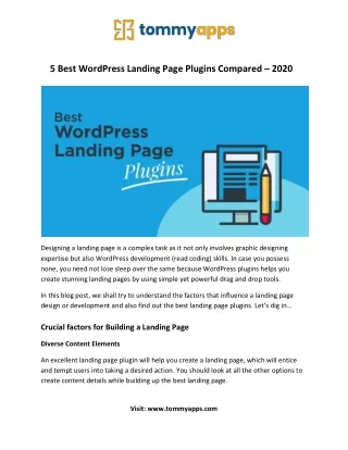 5 best wordpress landing page plugins compared