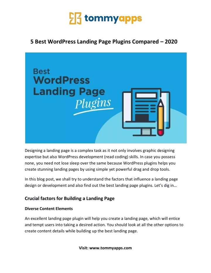 5 best wordpress landing page plugins compared