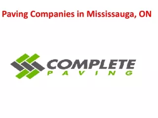 Paving Companies in Mississauga, ON
